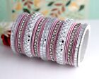 Indian Bollywood Bridal Mirror Work Silver Plated Bangles Bracelets Jewelry Set