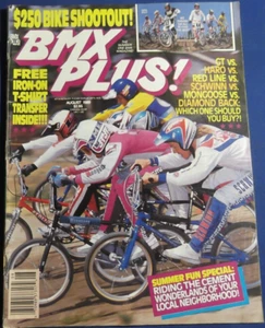 BMX PLUS MAGAZINE-AUG 1989-GREG HILL BIKE-LEMOORE ABA-MONGOOSE IRON ON INTACT - Picture 1 of 5