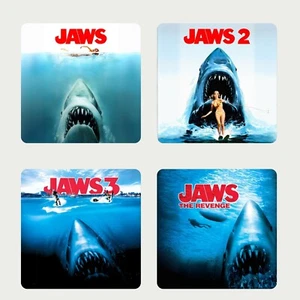 Jaws 4 Coaster Set Movies Hollywood Sharks Roy Schneider Steven Spielberg Horror - Imagen 1 de 5