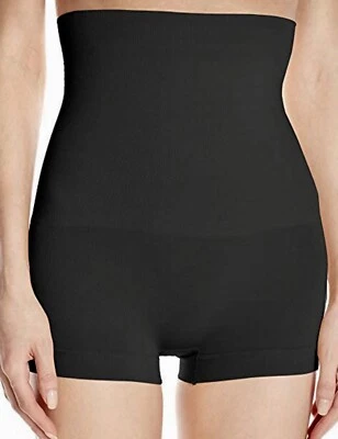 HEAVENLY SECRETS Mid Waist Black Control Shaping BoyLeg Panty NEW Womens 3X 4X - Image 1 of 4