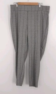 Loft Plus Pants Women's Size 18 Black, White, & Brown Plaid Houndstooth Dress - Picture 1 of 10
