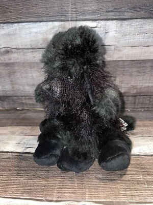 GANZ WEBKINZ BLACK POODLE DOG STUFFED ANIMAL BEANBAG PLUSH 8" TOY PUPPY DOG - Image 1 of 4