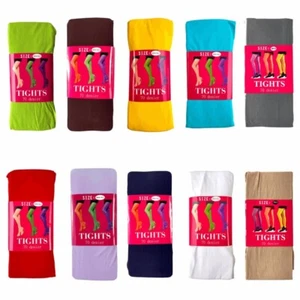80s 70s Disco Opaque Womens Pantyhose Stockings Hosiery Tights 70 Denier - Picture 1 of 20