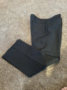 Wrangler Pants Men 38x32 Gray Polyester Bootcut Slacks Western~Never Worn 82 HK - Picture 1 of 5