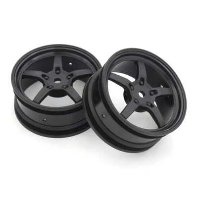 Kyosho  5-Spoke Racing Rim 2 pcs Black For 1/10 Rc Onroad Fazer Mk2#FAH705BK - Image 1 of 2