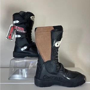 Oxtar Smart Women's Motorcycle Boots Moto Racing Off-Road Leather Sz 4 Italy - Picture 1 of 10