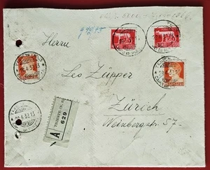 ITALY 1932 TRIESTE LETTERA ASICURATA JUDAICA HAIM ALKALAY ZÜRICH SWITZERLAND D70 - Bild 1 von 2