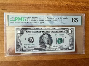 AC 1969C $100 FRN Saint Louis PMG 65 EPQ Fr 2166-H - Picture 1 of 2