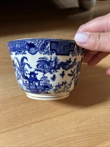 antique Royal Worcester bowl with willow pattern from 1880 with gold - Picture 1 of 5