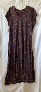 Vestido Floral Peruvian Connection Bolsillos X Grandes Manga Corta Maxi Cuello en V - Imagen 1 de 12