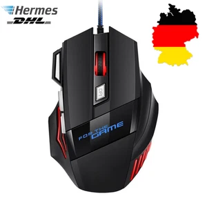 RGB Gaming Maus 7D USB Kabelgebunden Ergonomisch Gamer PC Laptop - Bild 1 von 9