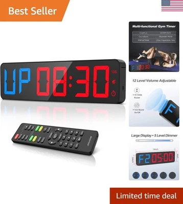 15-Inch LED Gym Timer with Remote - Ideal for HIIT, Tabata & Fitness Workouts - Image 1 of 4