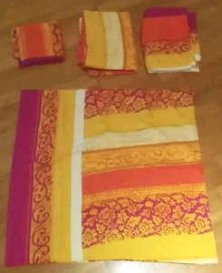 Bettwäsche 135 x 200 cm bunt mit abstraktem Muster 4 Teile - Bild 1 von 11