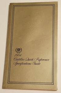 Cadillac Quick Reference Specifications Guide 1984 Great condition. - Bild 1 von 8