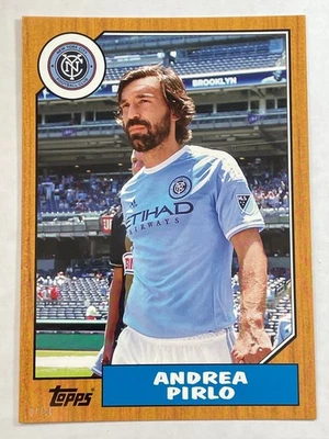 Andrea Pirlo 2017 Topps MLS 5x7 Jumbo GOLD SP #d 7/10 Dubai Italy New York City - Image 1 of 3