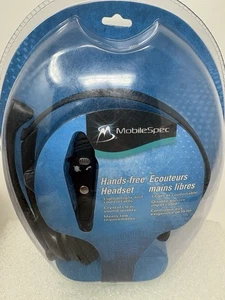 Mobilespec hands-free headset w/2.5 and 3.5mm adapters over the head NEW - Picture 1 of 9