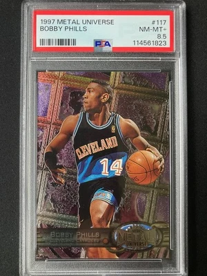 1997 Metal Universe #117 Bobby Phills PSA 8.5 NM-MT+ Raro Apenas 1 Existe - Imagem 1 de 2