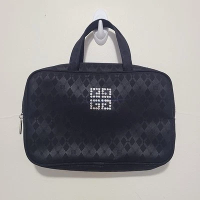 Bolsa de maquiagem Givenchy preta logotipo com joias de náilon - Imagem 1 de 4
