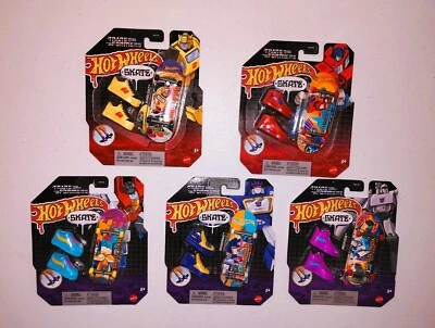 5 Hot Wheels Skate Transformers Bumblebee Optimus Starscream Soundwave Megatron - Image 1 of 4