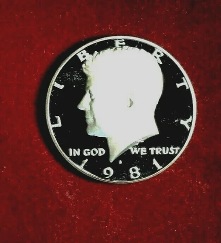 1981-S  Kennedy  Half  Dollar Proof  Clad  Gem  Proof  Cameo    Free  Shipping Cover