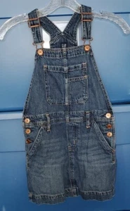 Gap Kids JEAN JUMPER 6 / 7 DENIM Overall Dress girl EUC Fall School - Picture 1 of 3