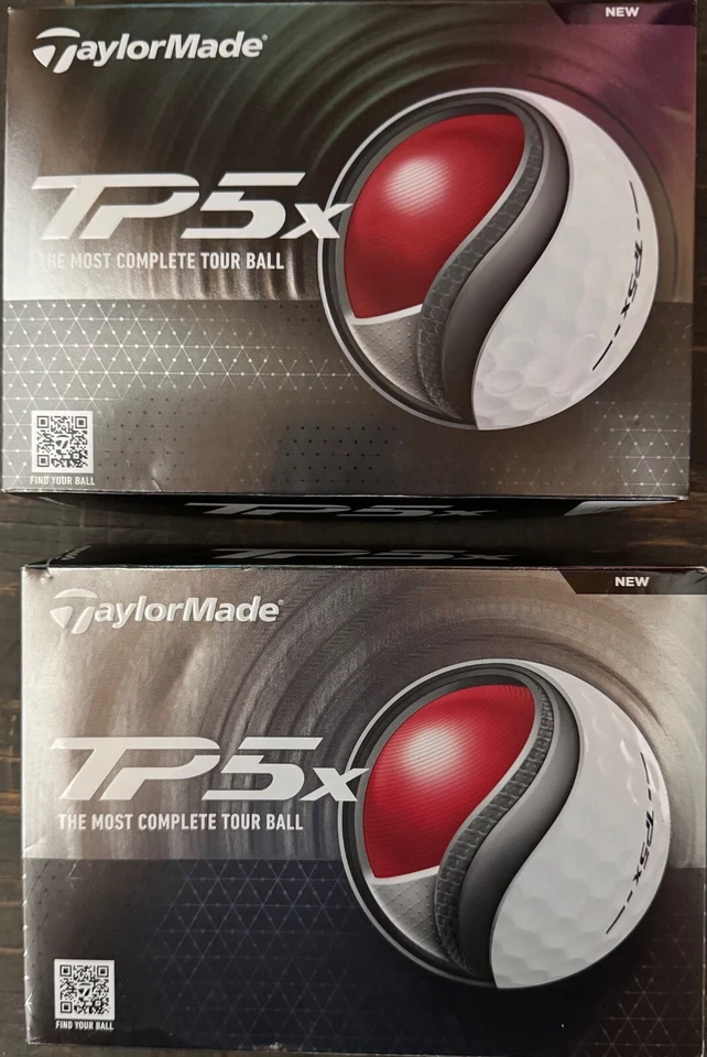 TaylorMade TP5x Golf Balls White 1 Dozen (12 Golf Balls Total)