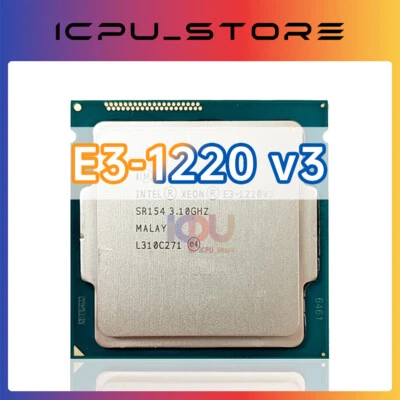 Procesador CPU Intel Xeon E3-1220 v3 SR154 3,1 GHz 4 núcleos 80 W LGA1150 Foto 1 de 3
