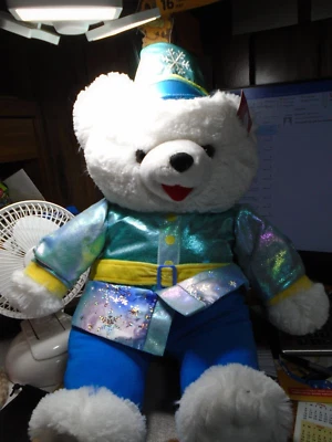 2023 Walmart CHRISTMAS Snowflake TEDDY BEAR White Boy Blue Outfit 22 Inches Tall