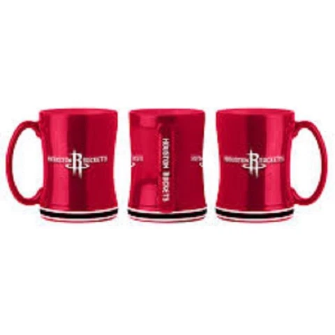 Houston Rockets Coffee Mug - 14oz Sculpted [NEW] NBA Tea Microwave Cup Cover