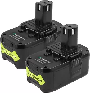 2 Pack 6000mAh 18V Lithium Battery for Ryobi P102 P103 P104 P105 P106 P107 P108 - Picture 1 of 7