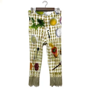 PLEATS PLEASE ISSEY MIYAKE Fringe Pants Size 5 Quiche Pattern Vintage Used - Picture 1 of 7