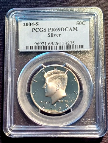2004-S Silver PCGS PR69 DCAM Kennedy Half Dollar Cover