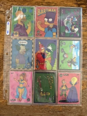 THE SIMPSONS- 1994 Skybox Series 2 Lenticular 9 Card Full Set Itchy Scratchy - Image 1 of 2