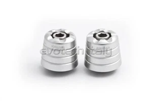 EVOTECH CONTRAPPESI MANUBRIO ARGENTO KAWASAKI ZX6R NINJA 636 2003-2016 - Foto 1 di 1