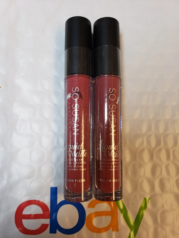 2x Lápiz labial líquido mate de larga duración So Susan en CARNE DE PASAS .17 oz 5 ml tamaño completo Foto 1 de 2