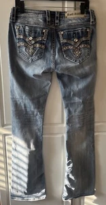 Rock Revival Jeans "Karla" Mid Rise Boot-Tag Sz-30-Actual Sz-W32”/L32.5”-EUC - Picture 1 of 17