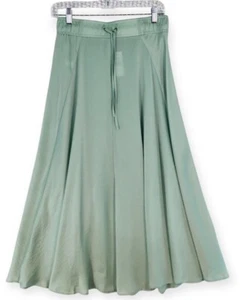 LOFT NEW NWT Women's Size XS Light Sage Green Skirt Maxi Flare Fairy Festival - Picture 1 of 12