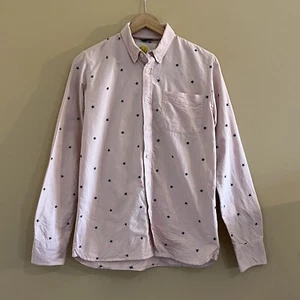 Boden Boys 15-16 Yrs Pink Blue Stars Long Sleeve Button Down Collar Preppy Top - Picture 1 of 11