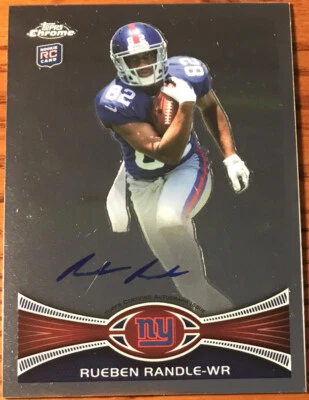 2012 Topps Chrome Rookie Autographs Rueben Randle #70 New York Giants - Image 1 of 2