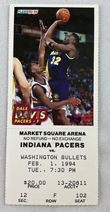 NBA 1994 02/01 Washington Bullets at Indiana Pacers Ticket-Calbert Cheaney 22pts - Picture 1 of 1