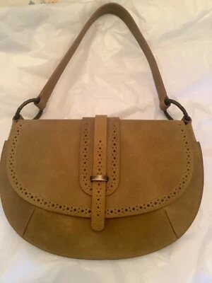 "Bolso de hombro Tanner Krolle London marrón de cuero dividido EXCELENTE ESTADO - 12"" de ancho x 8""" Foto 1 de 4