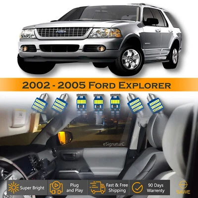 Комплект из 13 ультрабелых светодиодных ламп для салона для Ford Explorer 2002–2005 годов выпуска - Изображение 1 из 4