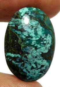 Pietra preziosa sciolta ovale turchese africano 100% naturale 21x14x4 mm 8,40 cts - Foto 1 di 5