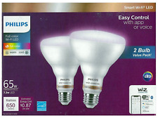 Philips BR30 Full Color Smart Wi-Fi LED 65W Light Bulb - Pack of 2