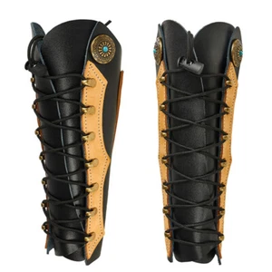 Cuero genuino tiro con arco protección de brazo protección de antebrazo para tiro con arco caza - Imagen 1 de 16