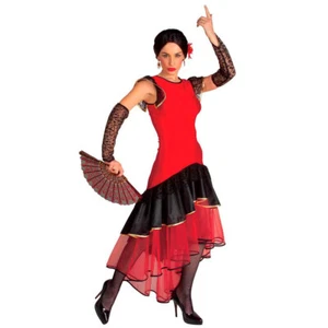 Spanierin Kostüm Damenkleid Flamenco Tänzerin Latina Damen Salsa Kleid M 36 38 - Bild 1 von 1