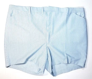 Pantalones Cortos De Colección Sears Big Para Hombre Tienda Perma Prest Azul Blanco Rayas - Imagen 1 de 12
