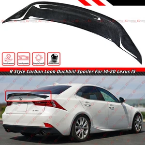 FOR 2014-2020 LEXUS IS300 IS350 IS200 R STYLE CARBON LOOK HIGHKICK TRUNK SPOILER - Picture 1 of 7
