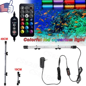 Aquarium Underwater Fish Tank RGB SMD LED Light Submersible Strip Lamp w/ Remote - Picture 1 of 52