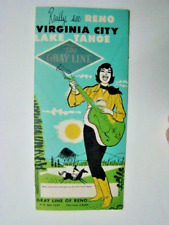 Vintage Gray Line Sight-Seeing Tours Brochure Reno NV Virginia City & Lake Tahoe